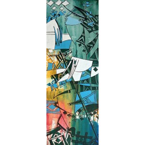 Ashkal, 12 x 36 Inch, Acrylic on Canvas, Figurative Painting, AC-ASH-333 Ashkal, 12 x 36 Inch, Acrylic on Canvas, Figurative Painting, AC-ASH-333